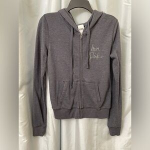 PINK dark grey hoodie XS